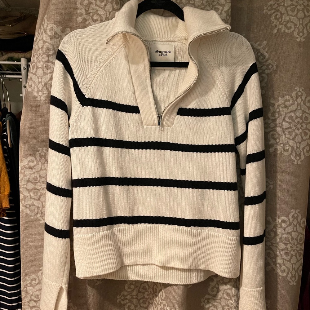 Abercrombie Half Zip Collared Sweater